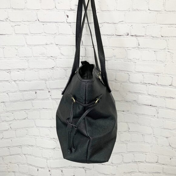 MARC FISHER FAUX LEATHER BLACK TOTE BAG PURSE - Picture 5 of 10